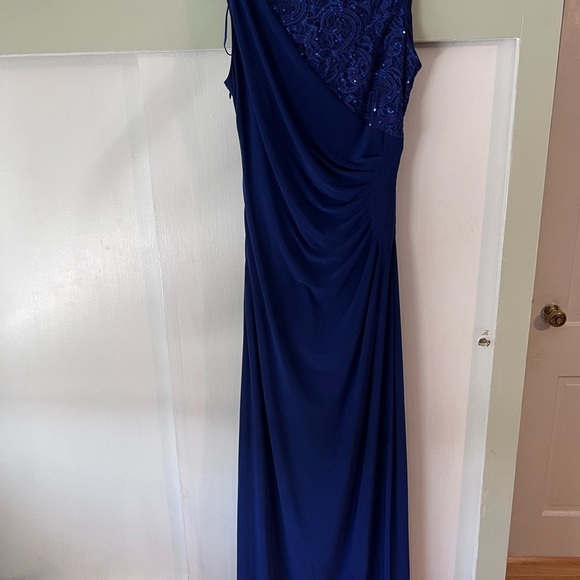 R&M Collection Royal Blue Sleeveless Evening Gown Dress - Size 8 - Picture 5 of 8